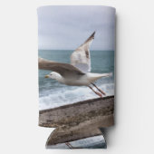 Der französische Möwe von Étretat Selters Dosenkühler (Rückseite)