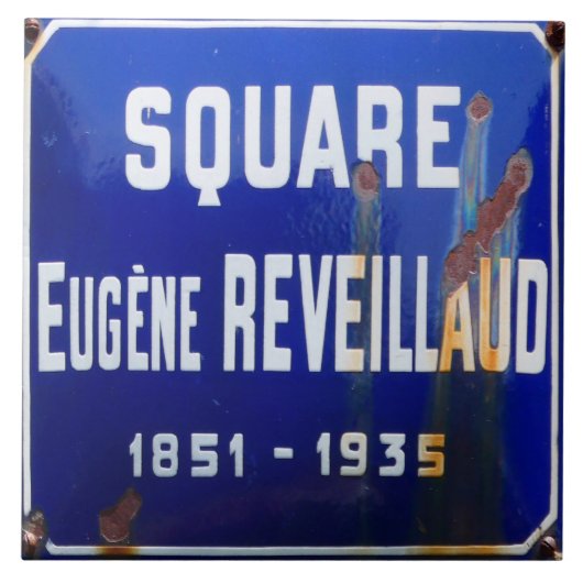 Der französische Platz. Fliese (Vorderseite)