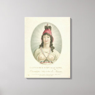 Der französische Republikaner, graviert von A. Leinwanddruck