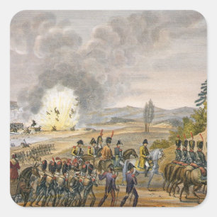 Der französische Rückzug nach dem Kampf von Quadratischer Aufkleber