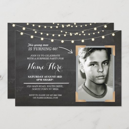 Der Frauen 60. der Einladung (Vorne/Hinten)