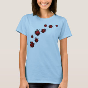 Der Frauen Ladybug Ringer Shirt der