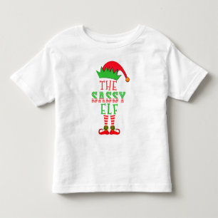 Der freche Elf Weihnachten Familien-Matching-Pyjam Kleinkind T-shirt
