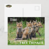 Der freie Denkfuchs Postkarte (Vorne/Hinten)
