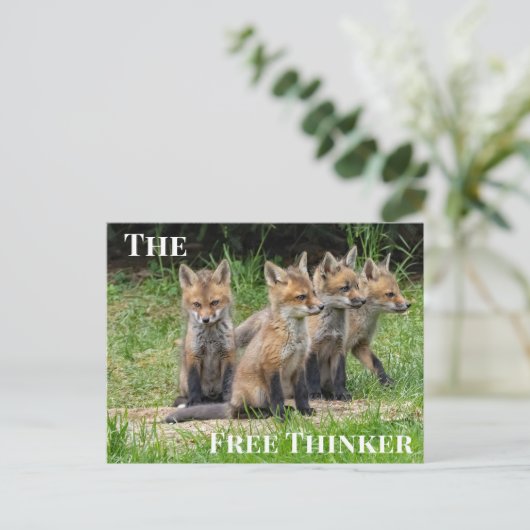 Der freie Denkfuchs Postkarte (Stehend Vorderseite)