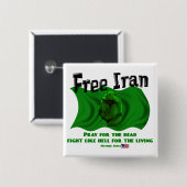 Der freie Iran, #IranElections politische Wahlen Button (Vorne & Hinten)