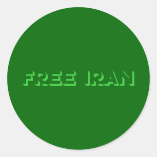 Der freie Iran Runder Aufkleber