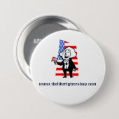 Der Freiheits-Baum-Geschäfts-Knopf Button (Vorne & Hinten)