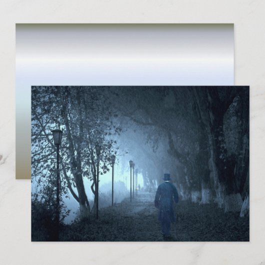 Der Fremde im Park im Nebel (Vorne/Hinten)