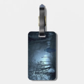 Der Fremde im Park im Nebel Gepäckanhänger (Rückseite vertikal)