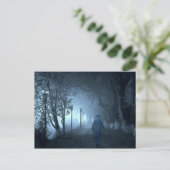 Der Fremde im Park im Nebel Postkarte (Stehend Vorderseite)