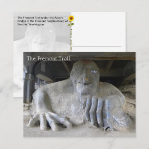 Der Fremont Troll, Seattle, WA - Postkarte