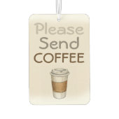 Der Freshener der Autofreischaffe des Kaffeehauses Autolufterfrischer (Rückseite)