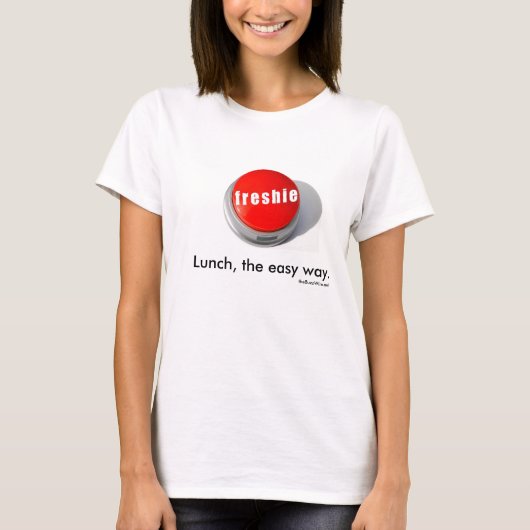 Der freshie Knopf T-Shirt (Vorderseite)