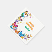 Der Freude der Schmetterlinge Geburtstagsfeier Serviette (Ecke)