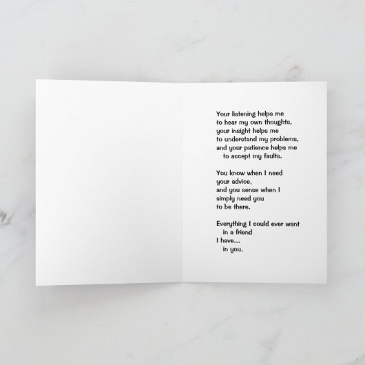 Der Freund, den ich in dir habe Karte (Innenseite)