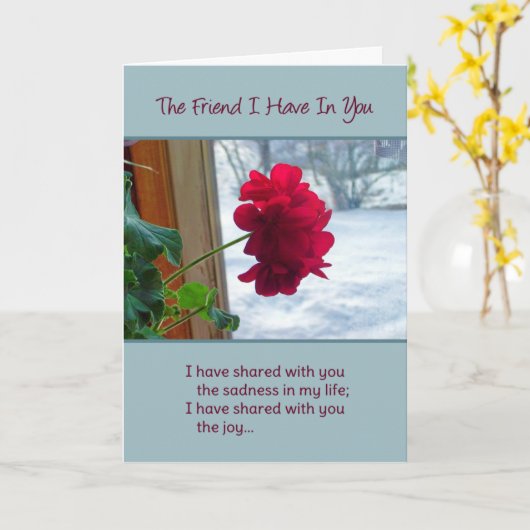 Der Freund, den ich in dir habe Karte (Gelbe Blume)