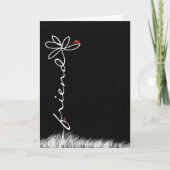 Der Freund, der an Sie Gänseblümchen mit Dame Karte (Vorderseite)