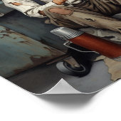 Der Freund - Obdachloser Clown mit Hund Poster (Ecke)