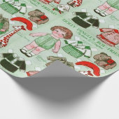 Der Freund-Papier-Puppe Transportwagendingles Geschenkpapier (Ecke)