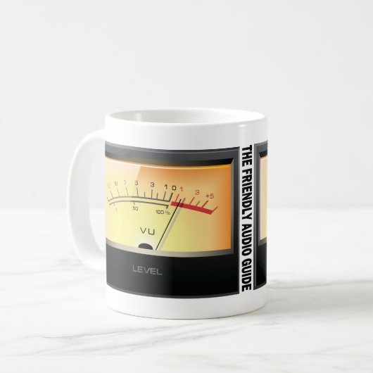 Der freundliche Audioführer 11 Unze-Tasse Kaffeetasse (Vorderseite Links)