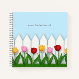 Der freundliche Blumengarten Tulip Notizblock