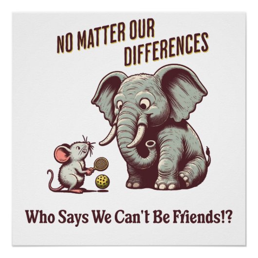 Der freundliche Elefant und die Maus Poster (Vorderseite)