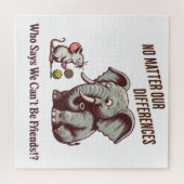 Der freundliche Elefant und die Maus Puzzle (Horizontal)