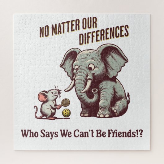Der freundliche Elefant und die Maus Puzzle (Vertikal)