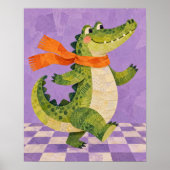 Der freundliche Krokodil-Kunstprint Poster (Vorne)