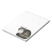 Der freundliche Tabby-Cat Notepad Notizblock (Rotiert)