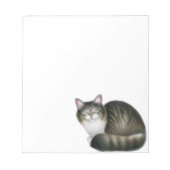 Der freundliche Tabby-Cat Notepad Notizblock (Vorderseite)