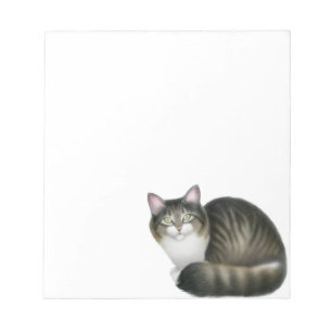 Der freundliche Tabby-Cat Notepad Notizblock
