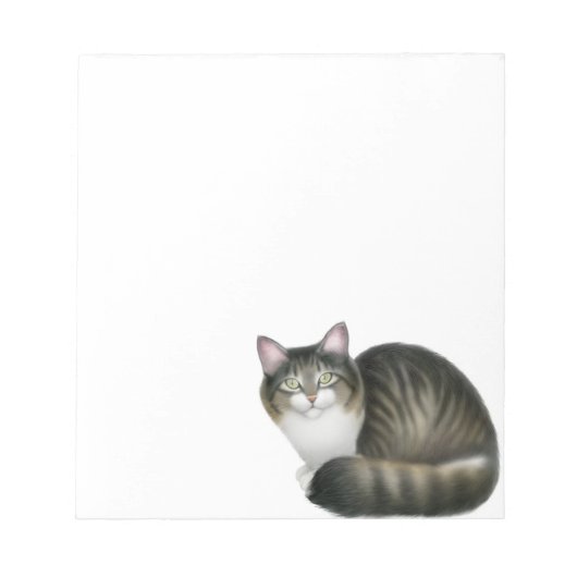 Der freundliche Tabby-Cat Notepad Notizblock (Vorderseite)