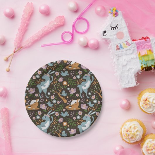 Der freundliche Wald Pappteller (Party)