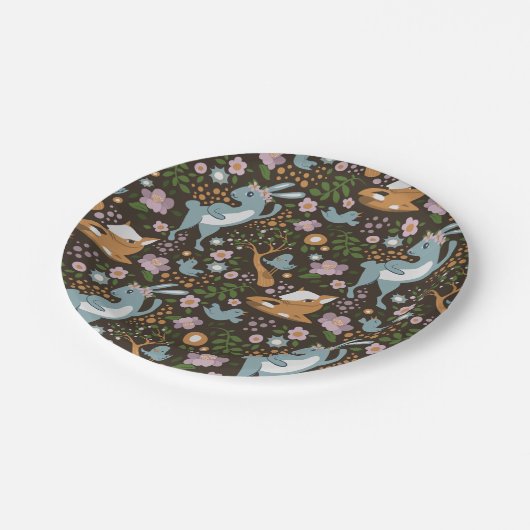 Der freundliche Wald Pappteller (Schrägansicht)