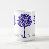Der Freundschaftsbaum - Blau und Weiß Tasse (Mittel)
