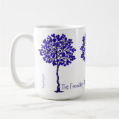 Der Freundschaftsbaum - Blau und Weiß Tasse (Links)