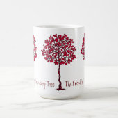 Der Freundschaftsbaum - Cranberry und weiße Tasse (Mittel)