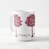 Der Freundschaftsbaum - Cranberry und weiße Tasse (Vorderseite Links)