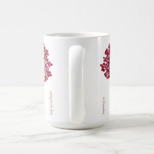 Der Freundschaftsbaum - Cranberry und weiße Tasse