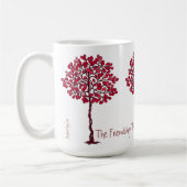 Der Freundschaftsbaum - Cranberry und weiße Tasse (Links)