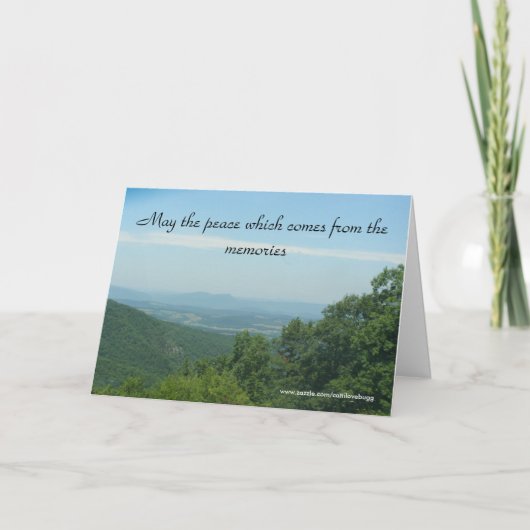 Der Frieden, der kommt, die Beileidskarte Karte (Vorderseite)