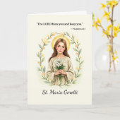 Der Frieden und das Glück Gottes von Saint Maria G Karte (Gelbe Blume)