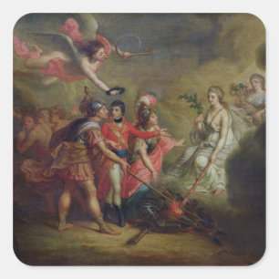 Der Frieden von Amiens, am 25. März 1802 Quadratischer Aufkleber
