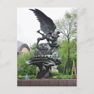 Der Friedensbrunnen an der Kathedrale von Saint Jo Postkarte