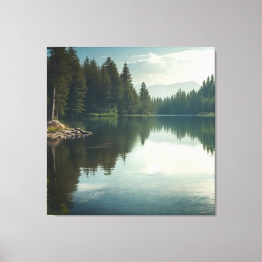 Der Friedliche See Leinwanddruck (Vorderseite)
