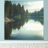Der Friedliche See Leinwanddruck (Insitu (Holzboden))