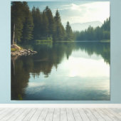 Der Friedliche See Leinwanddruck (Insitu (Holzboden))
