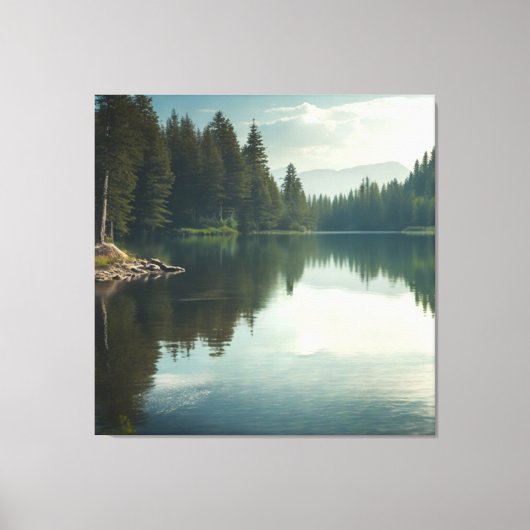 Der Friedliche See Leinwanddruck (Vorderseite)